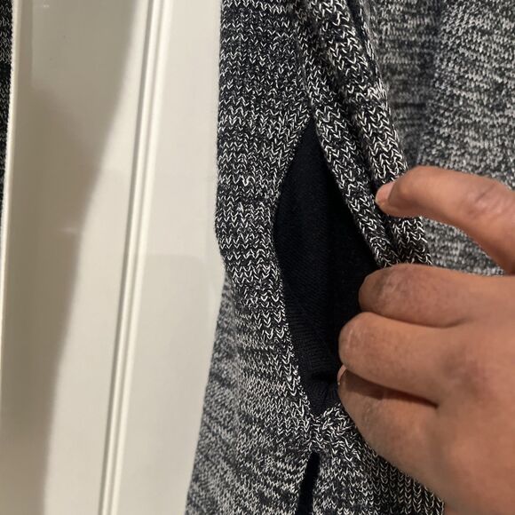 Athleta Women’s Open Front Cardigan Sweater Size XXS Black & Gray Knit - Picture 6 of 6